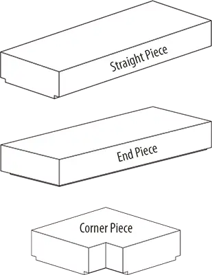 Square Modular Wall Cap